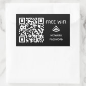 Sticker Rectangulaire Analyser pour connecter Free Wifi Business qr code (Sac)