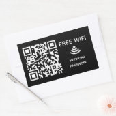 Sticker Rectangulaire Analyser pour connecter Free Wifi Business qr code (Enveloppe)
