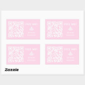 Sticker Rectangulaire Analyser pour connecter Free Wifi Business qr code (Feuille)