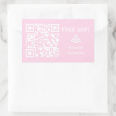 Sticker Rectangulaire Analyser pour connecter Free Wifi Business qr code (Sac)