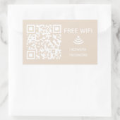 Sticker Rectangulaire Analyser pour connecter Free Wifi Business qr code (Sac)