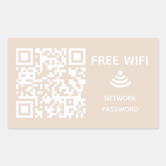 Sticker Rectangulaire Analyser pour connecter Free Wifi Business qr code (Devant)