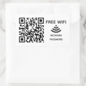 Sticker Rectangulaire Analyser pour connecter Free Wifi Business qr code (Sac)