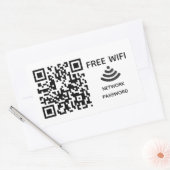Sticker Rectangulaire Analyser pour connecter Free Wifi Business qr code (Enveloppe)