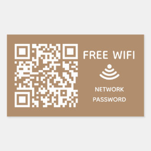 Sticker Rectangulaire Analyser pour connecter Free Wifi Business qr code