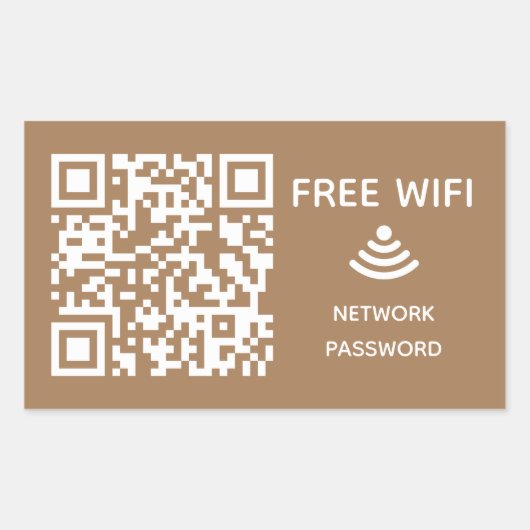 Sticker Rectangulaire Analyser pour connecter Free Wifi Business qr code (Devant)