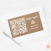 Sticker Rectangulaire Analyser pour connecter Free Wifi Business qr code (Enveloppe)