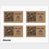 Sticker Rectangulaire Analyser pour connecter Free Wifi Business qr code (Feuille)