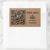 Sticker Rectangulaire Analyser pour connecter Free Wifi Business qr code (Sac)