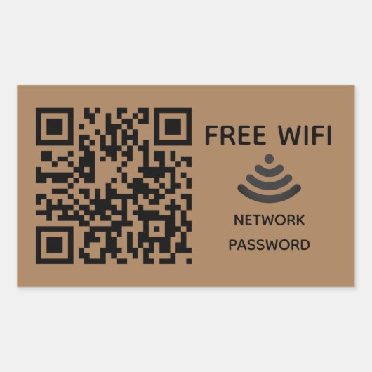 Sticker Rectangulaire Analyser pour connecter Free Wifi Business qr code (Devant)