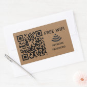 Sticker Rectangulaire Analyser pour connecter Free Wifi Business qr code (Enveloppe)