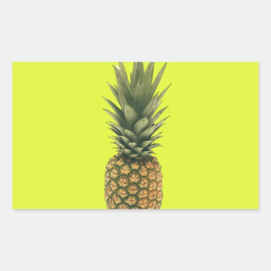 Sticker Rectangulaire Ananas doux (Devant)