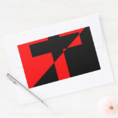 Sticker Rectangulaire Anarchie chrétienne Anarchie Drapeau chrétien (Enveloppe)