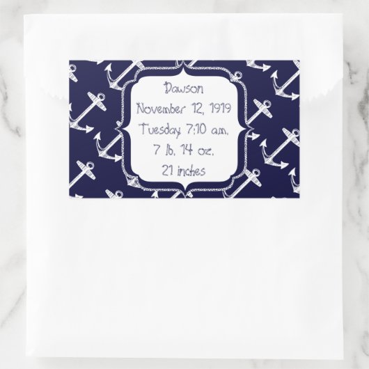 Sticker Rectangulaire Anchor Pattern (Sac)
