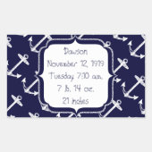 Sticker Rectangulaire Anchor Pattern (Devant)