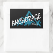 Sticker Rectangulaire Anchorage Alaska Mountains (Sac)