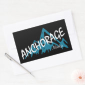 Sticker Rectangulaire Anchorage Alaska Mountains (Enveloppe)
