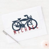 Sticker Rectangulaire Ancien bâton bleu (Enveloppe)