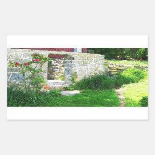 Sticker Rectangulaire Ancien chevalet de cave à racine de campagne