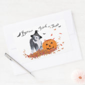 Sticker Rectangulaire Ancien chien de berger anglais Halloween (Enveloppe)