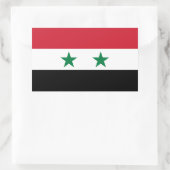 Sticker Rectangulaire Ancien drapeau de Syrie (Sac)