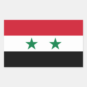 Sticker Rectangulaire Ancien drapeau de Syrie