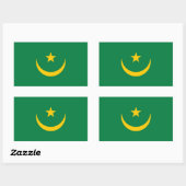 Sticker Rectangulaire Ancien drapeau mauritanien (Feuille)