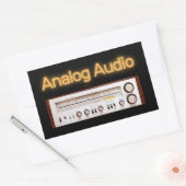 Sticker Rectangulaire Ancien HI-FI audio (Enveloppe)