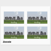 Sticker Rectangulaire Ancien Stonehenge et Moon Salisbury, Angleterre (Feuille)