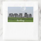 Sticker Rectangulaire Ancien Stonehenge et Moon Salisbury, Angleterre (Sac)
