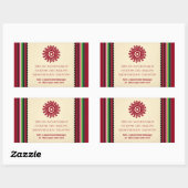 Sticker Rectangulaire Ancien Sun mexicain Serape (Feuille)