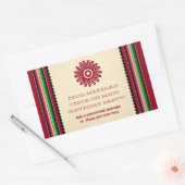 Sticker Rectangulaire Ancien Sun mexicain Serape (Enveloppe)