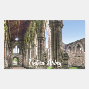 Sticker Rectangulaire Ancienne abbaye de Tintern, monastère cistercien, 