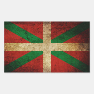 Sticker Rectangulaire Ancienne Ikurriña