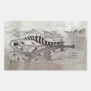Sticker Rectangulaire Anciens Aliens, Anubis