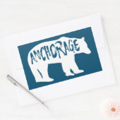 Sticker Rectangulaire Ancrage Ours de l'Alaska (Enveloppe)