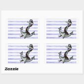 Sticker Rectangulaire Ancre du navire nautique (Feuille)