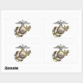 Sticker Rectangulaire Ancre Eagle Globe (Feuille)