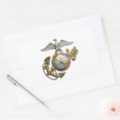 Sticker Rectangulaire Ancre Eagle Globe (Enveloppe)