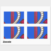 Sticker Rectangulaire Ancre rouge (Feuille)