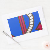 Sticker Rectangulaire Ancre rouge (Enveloppe)