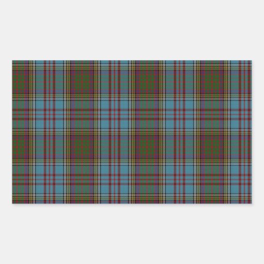Sticker Rectangulaire Anderson Clan Family Tartan (Devant)