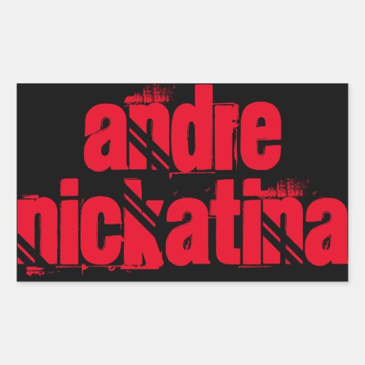 Sticker Rectangulaire Andre Nickatina (Devant)