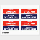 Sticker Rectangulaire Andrew Giuliani Gouverneur de New York 2022 (Feuille)