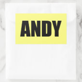 Sticker Rectangulaire Andy (Sac)