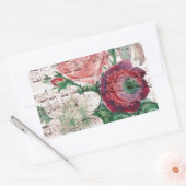 Sticker Rectangulaire Anemone Music Shabby Chic (Enveloppe)