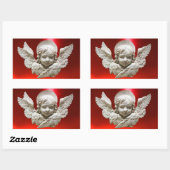 STICKER RECTANGULAIRE ANGE DE RENAISSANCE FLORENTINE (Feuille)