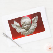 STICKER RECTANGULAIRE ANGE DE RENAISSANCE FLORENTINE (Enveloppe)