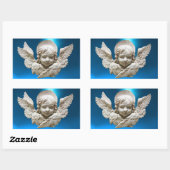 STICKER RECTANGULAIRE ANGE DE RENAISSANCE FLORENTINE (Feuille)