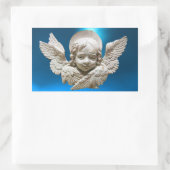 STICKER RECTANGULAIRE ANGE DE RENAISSANCE FLORENTINE (Sac)